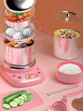#迷你小厨房 迷你小厨房真煮全套可做饭宝宝儿童厨具网红真版炒菜小孩生日礼物#小厨房玩具 #儿童厨具 #玩具 #仿真厨房玩具