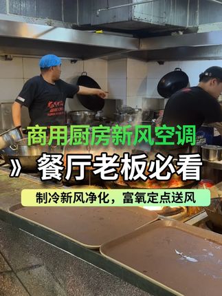 商用厨房新风空调,餐厅老板必看:制冷新风净化,富氧定点送风
