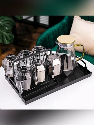 轻奢高颜值玻璃杯耐热家用高档客厅待客茶杯网红喝水杯子冷水壶#轻奢玻璃杯 #耐热杯子 #家用好物 #客厅茶杯 #网红杯子