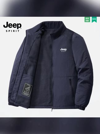 Jeep spirit吉普秋冬季男士加绒夹克外套立领夹克厚款大码上衣#男士秋冬外套 #Jeep夹克 #加绒立领 #秋冬穿搭 #男士时尚