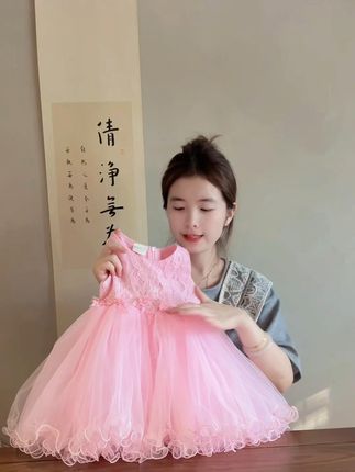 小女孩夏季蓬蓬纱公主裙 #骗你生女儿 #儿童公主裙 #女童生日 #生女儿就要这样穿 #我家的小公主闪亮登场啦