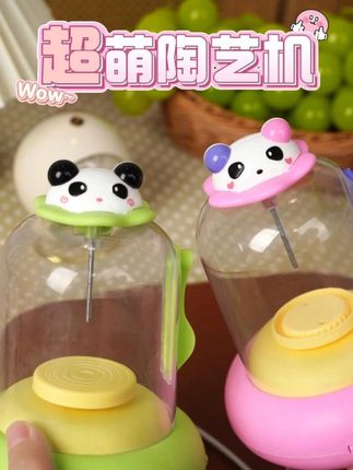 超萌陶艺机,粉+绿哪个才是你家娃的心头好? #陶艺 #儿童陶艺机 #陶艺机 #手工