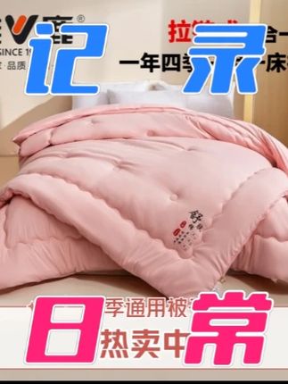 V/雅鹿拉链式二合一子母被四季款被子春秋被加厚冬被学生宿舍被 #拉链 #子母被 #四季款 #种草好物 #被子