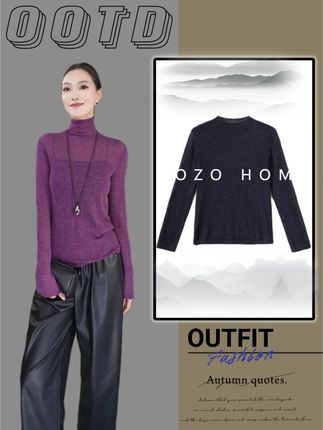 ZOZO HOME |“理性”裸感羊·驼显瘦打底针织衫圆领针织 #针织衫 #针织打底 #百搭内搭 #显白穿搭 #打底衫显瘦