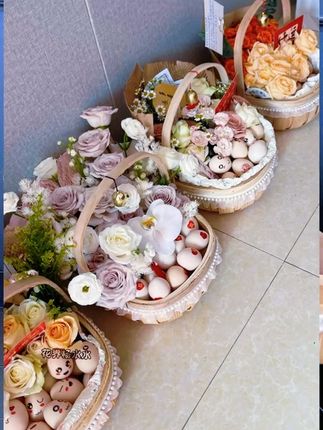 花店都要备的月子鸡蛋花篮终于降价了,29.9两个,69.9六个,这个羊毛必须薅,手工编织的容易缺货涨价,不要等订单来了没材料才想起来#好物推荐🔥 #源头实力厂家 #手提花篮 #月子鸡蛋花篮