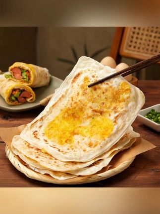 鸡蛋灌饼皮20片 加赠品牌专用酱 开学轻油早餐方便手抓饼速食面点#美食分享 #早餐饼 #爱生活爱美食 #早餐吃什么 #鸡蛋灌饼
