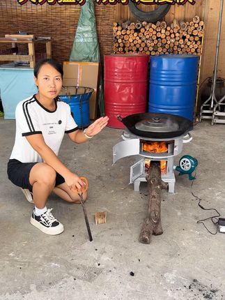 新型无烟柴火灶猛火灶气化炉户外烧木农村柴火灶加厚大商用大锅灶#无烟柴火灶 #无烟猛火灶 #柴火灶 #农村柴火灶