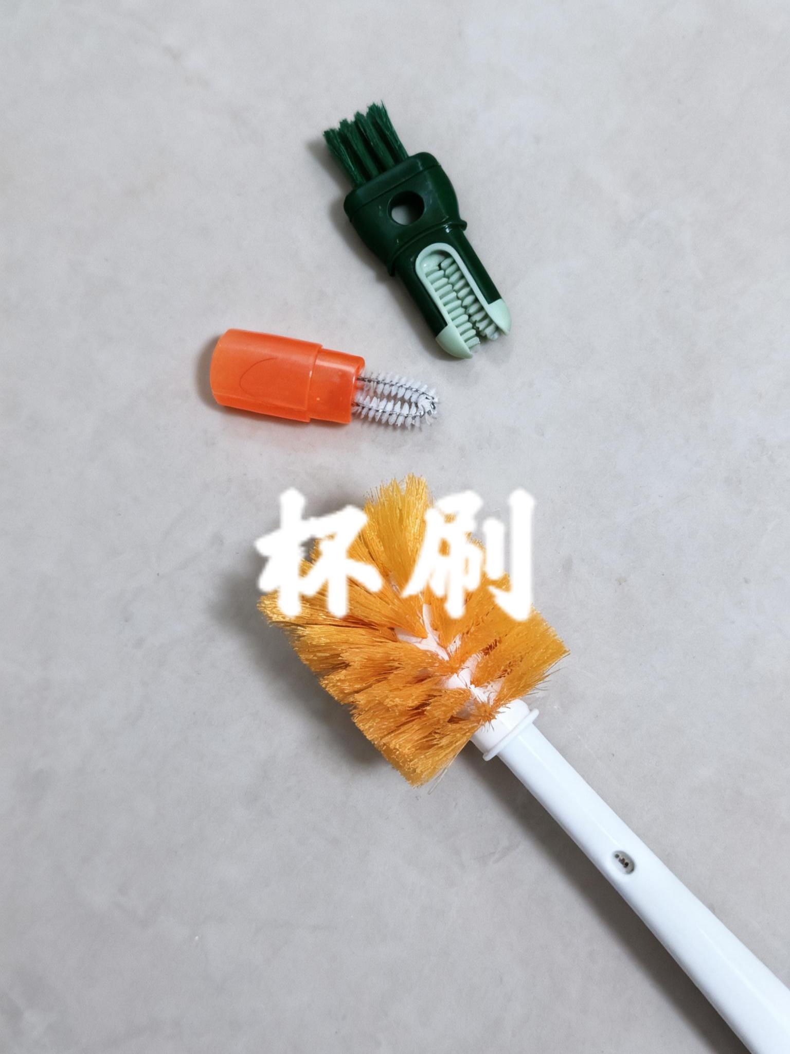 华优美田五合一多功能长柄软毛洗杯刷奶瓶奶嘴水壶水杯瓶口杯盖刷#杯刷 #杯刷三合一 #杯刷神器 #杯刷好物推荐 #高性能实用工具