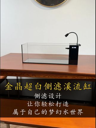 金晶超白侧滤溪流缸,侧滤设计,让你轻松打造属于自己的水世界 #鱼缸 #原生溪流缸 #溪流缸 #金晶超白缸 #树净