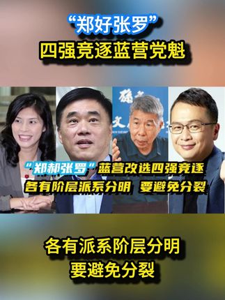 “郑郝张罗”四强竞逐蓝营党首 各有派系阶层分明要避免分裂 #硬核深度计划 #深度 #解析 #热点