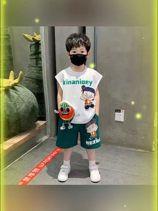 男童无袖夏装套装2025新款酷帅男孩薄款透气背心宝宝夏季衣服 #好物推荐🔥 #儿童背心 #儿童背心套装 #儿童无袖套装 #酷帅穿搭