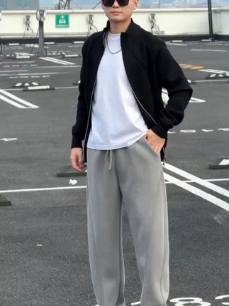 男生总要有一条这样的弯刀裤吧 #男装 #百搭休闲 #男生穿搭 #小个子穿搭 #男人的快乐就是这么简单