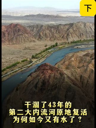 干涸了43年的第二大内流河,原地复活,为何如今又有水了? #黑河#水资源#地理科普#河水干枯#治水