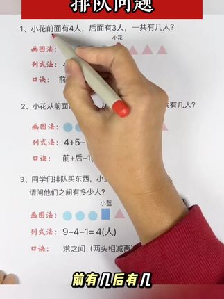小学数学解题口诀——排队问题 直播间正在讲解 #小学数学 #数学思维 #一年级 #幼小衔接 #应用题