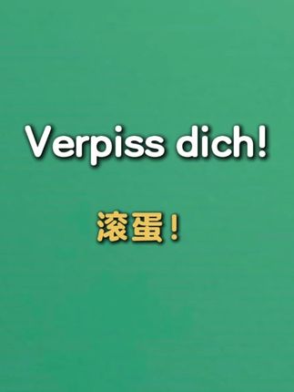滚蛋!用德语怎么说 #德语 #德国 #德语学习 #语言 #小语种