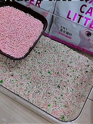 Petnach佩纳琪混合猫砂豆腐砂膨润土樱花奶香除臭2.5公斤包邮 #萌宠好物 #新手养宠 #宠物用品