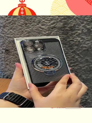 适用于苹果15promax手机壳旋转陀螺支架iPhone16蜂窝散热14超薄13#数码科技 #手机数码 #手机配件