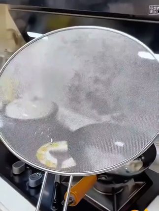 经常在厨房做饭的,需要一个这样的防油滤网,再也不用怕油溅的到处都是了#不锈钢防油挡板 #厨房好物 ##美食 ##在家做美食 ##厨房小白