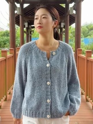 这种质感的马海开衫,你们心动了吗? #马海毛 #手工编织教程 #毛衣材料包