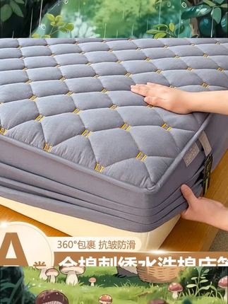 2025床笠全棉纯棉床罩床单单件加厚棉保护罩防滑床垫保护套可定制 #居家用品 #日常居家 #日常家用