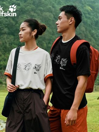 汗水秒蒸发、告别黏腻、快速排汗、时刻干爽、湿身不尴尬、轻盈如初。#狼爪 #印花t恤 #狼爪官方直播间 #玩水 #高光货号A66104