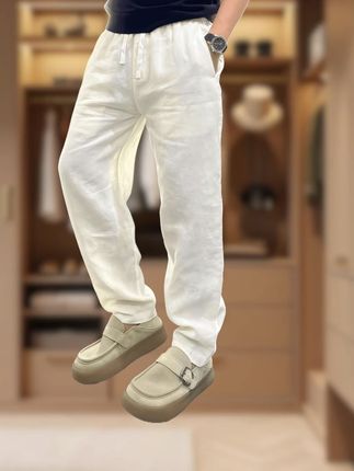 #男装推荐 #亚麻裤子推荐 #微宽松裤子推荐 #休闲裤 #百搭裤子