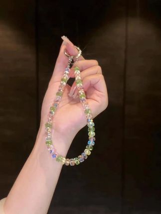 美到犯规!这条琉璃珠手机链太适合夏天了吧~#手机链 #仙女必备