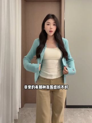 Moses Queen/魔西女王韩系chic别致针织开衫穿搭修身显瘦短款上衣#显瘦遮肉 #气质穿搭 #针织开衫#百搭上衣 #韩系穿搭