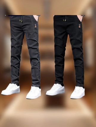 #啄木鸟秋季新款 #休闲裤男士修身直筒裤子 #男款百搭运动小脚显高长裤 #面料柔软舒适 #百搭裤子