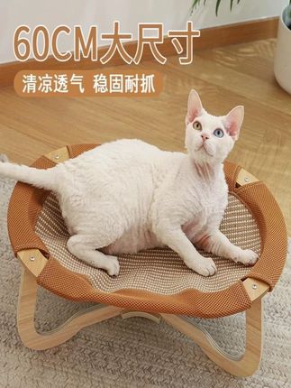 藤编猫窝四季通用可拆洗夏天夏季幼猫咪吊床吊篮小猫床宠物行军床#宠物窝 #猫窝 #狗窝