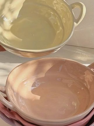 陶瓷ins风高颜值双耳碗新款家用宿舍餐具可爱少女网红泡面碗ZF#泡面碗 #泡面碗推荐 #泡面碗家用 #泡面碗宿舍 #双耳碗