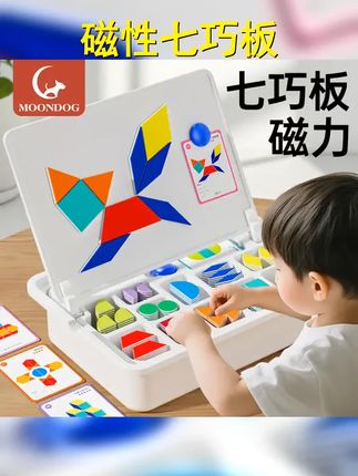 磁性七巧板磁力拼图3到6岁幼儿园专用积木玩具益智力儿童生日礼物 #七巧板拼图 #儿童七巧板百变磁力 #七巧板 #我要上热门 #几何积木智力拼图