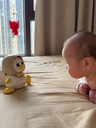 科巢婴儿玩具0-1岁早教学爬摇摆鸭6个月宝宝儿童抬头练习爬行新生#科巢婴儿玩具 2s
