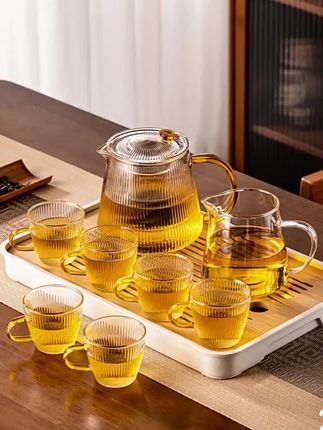 中式玻璃茶具套装,家用办公泡茶超高档! #功夫茶盘 #办公茶具推荐 #中式玻璃茶具 #玻璃茶具套装 #中式泡茶套装