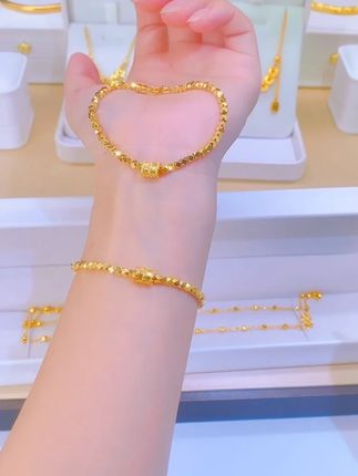 高定镀18k真金蹦迪珠碎碎冰小蛮腰手链#手链 #首饰 #饰品