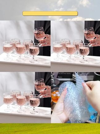 #ins风酒杯 #加厚玻璃杯 #白酒杯 #红酒杯 #鸡尾酒玻璃杯【6只装大号】ins风加厚透明白酒被红酒杯高脚杯洋酒杯鸡尾酒玻璃杯