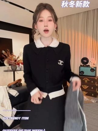 2025S/S新品拼接撞色针织开衫 #针织衫#小开衫#秋冬#穿搭#毛衣