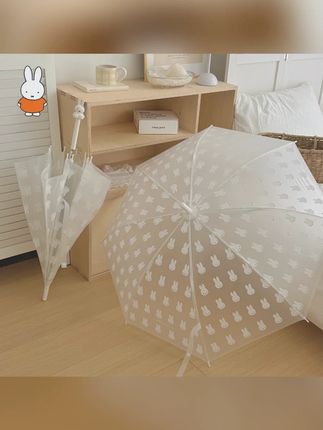 米菲兔手柄半透明磨砂长柄自动可爱高颜值雨伞#雨伞 #透明雨伞 #手柄雨伞 #长柄雨伞 #米菲兔雨伞
