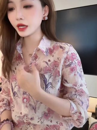 #碎花小衫长袖衬衫 #港风气质衬衫 #小个子衬衫 #女人味显白衬衣
