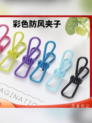 防风夹子彩色无痕收纳不锈钢夹子衣架强力弹簧夹子#夹子 #弹簧夹子 #衣服夹子 #彩色夹子 #衣架夹子