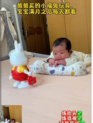 【乐宝妈】电动跳舞小福兔唱歌抬头训练岁趣味婴儿宝宝婴儿抬头#乐宝妈小福兔 #婴儿玩具 #抬头训练玩具 #电动玩具 #可爱玩具