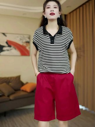 夏季新款休闲风薄款爆款宽松显瘦短裤高腰A字外穿百搭洋气女短裤#谁穿谁好看#百搭裤子#显高显瘦显腿长#穿出自己的风格#休闲短裤