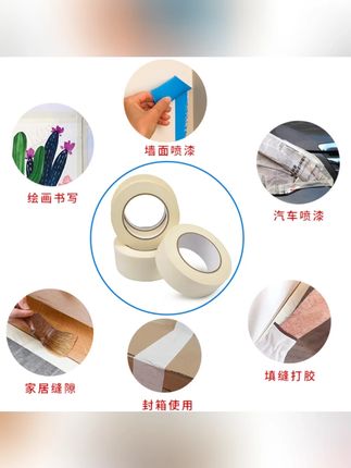 美纹纸手账胶带多用途美术生易撕纸胶带美缝纸装修喷漆遮蔽分色纸#美纹纸胶带 #手账胶带 #多用途 #美术生 #装修遮蔽