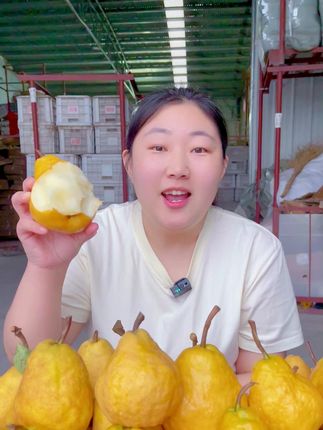 “吃软不吃硬”的烟台 #丑梨 ,皮薄核小,绵软香甜,每一口都是自然的味道,梨肉与梨汁的完美融合,将甜度在口中提升一级,清甜不腻。#优质农产品