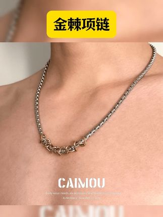 钛钢项链 金棘项链男女轻奢饰品小众设计高级感氛围感配饰锁骨链 #金棘项链 #方便又实用 #好物推荐 #好物分享 #好东西一起分享