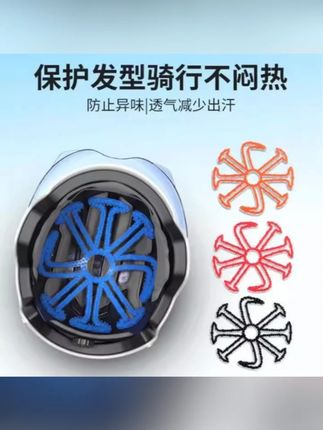 电动摩托车头盔内衬垫 不压发型半盔夏季通风透气防止异味硅胶垫#摩托车头盔 #内衬垫 #夏季透气 #防异味 #硅胶垫