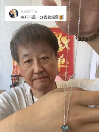 钛钢项链 【Jusong klein 钛钢项链 春日蝴蝶系列蝴蝶项链精致夜光滴釉锁骨链】