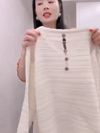 镂空百搭常规长袖女毛针织衫圆领后背扣子网红上衣打底衫#镂空上衣 #打底衫 #长袖上衣 #百搭上衣 #长袖