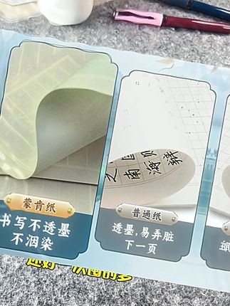 古风练字专用蒙肯纸加厚纸张小楷不透书写展示表面粗糙2.0/1.59.9到手100张古风蒙肯纸,多种规格可以选#蒙肯纸 #硬笔书法 #作品纸 #书法纸