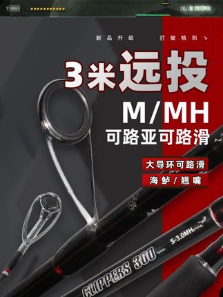 超远投2.7米3米3.6米M/MH路亚竿可路滑大导环远投竿轻雷杆全水域#路亚杆 #路滑杆 #鱼竿 #渔具用品